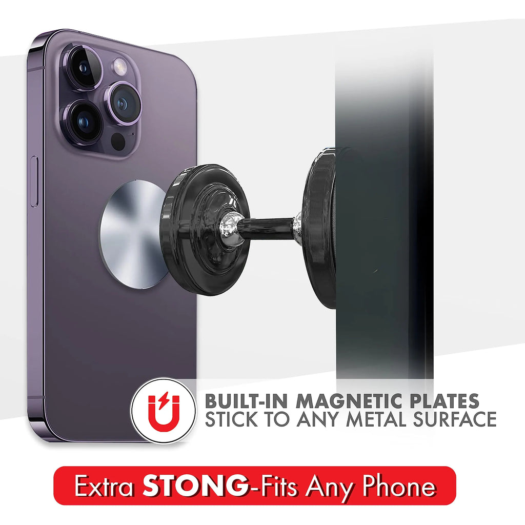 Dual Magnetic Gym Phone Holder – Strong 360° Mount Magnetic Phone Mount Qme