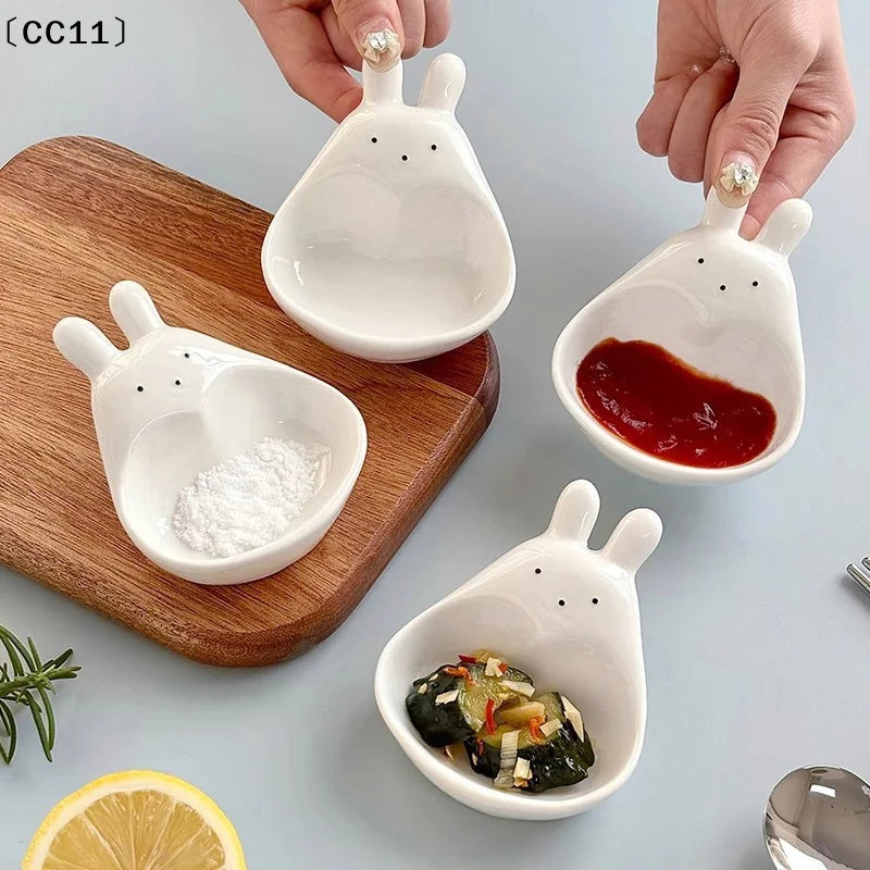 Cute Goose Rabbit Shaped Mini Dipping Bowls – Kids Tableware Mini Dipping Bowls Qme