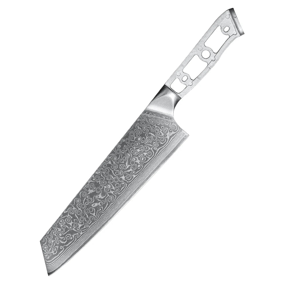 MOSTODOZO 8.5" Kiritsuke Blank Blade – 67-Layer Damascus Steel Chef Knife Blank Qst Kiritsuke Knife 8.5 inch
