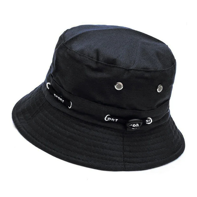 Stringed Panama Bucket Hat – Breathable Sun Hat for Men & Women Bucket Hat Qme BK 55-60cm