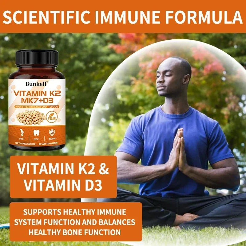 ZENVITALIZE Vitamin K2 MK7 + D3 – Bone & Heart Support Vitamin Supplement Qst