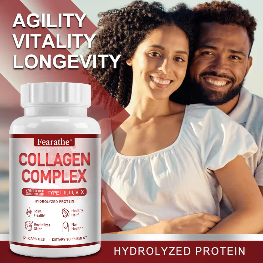 VITALXTRA Multiple Collagen Complex – Skin, Hair, Nails & Joints Collagen Supplement Qst