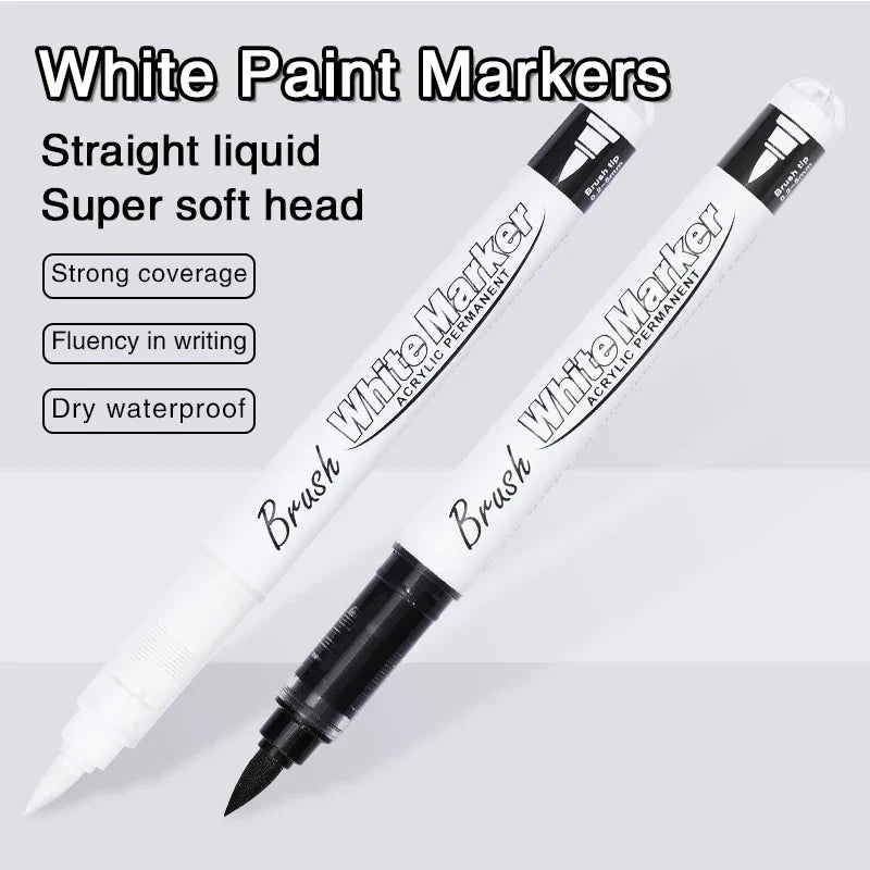Large Capacity Permanent Acrylic Paint Pens – Black & White Acrylic Paint Pens Qme