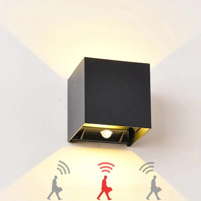 TRAZOS 12W PIR Sensor LED Outdoor Wall Light – IP65 Waterproof Outdoor LED Wall Light Qme