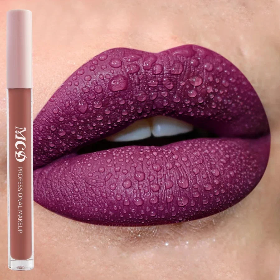 Dark Brown Matte Velvet Liquid Lipstick – Waterproof Nude Liquid Lipstick Qme