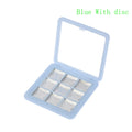 DIKALU 9-Grid Empty Eyeshadow Palette – DIY Makeup Storage Eyeshadow Palette Case Qst Blue With disc