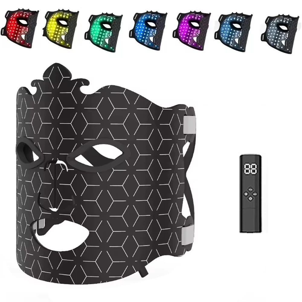 8-Color Silicone LED Face Mask | Red Light Photon Therapy LED Therapy Mask Qst