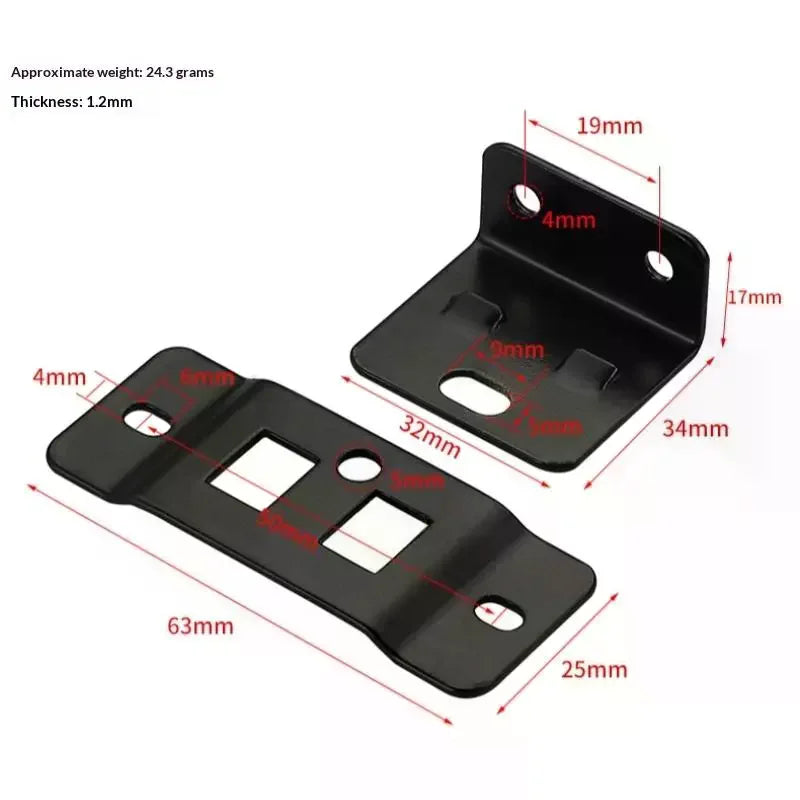 2-in-1 Iron Fixed Fastener Insert | L-Shaped 90° Connector Furniture Fastener Bracket Qme