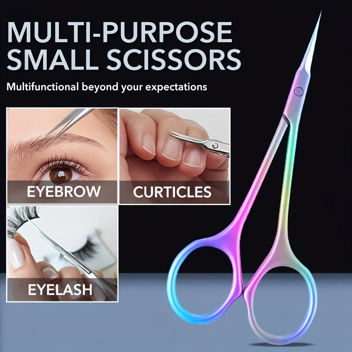 Qme Curved Tip Cuticle Scissors – Stainless Steel Nail Trimmer Cuticle Scissors Qme