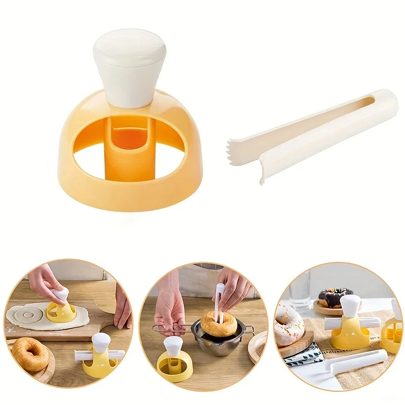 Plastic Hollow Donut Mold – Biscuit & Bread Baking Cutter Donut Baking Mold Qme