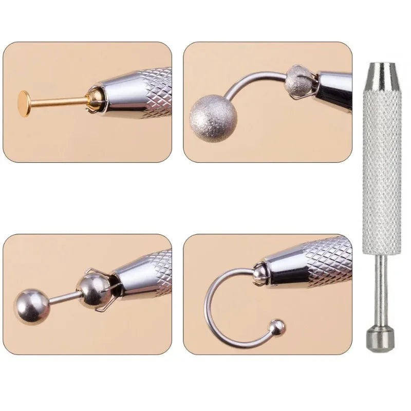 4-Claw Bead Pick-Up Tool | Gem & Diamond Prong Tweezer Craft Pick-Up Tool Qme
