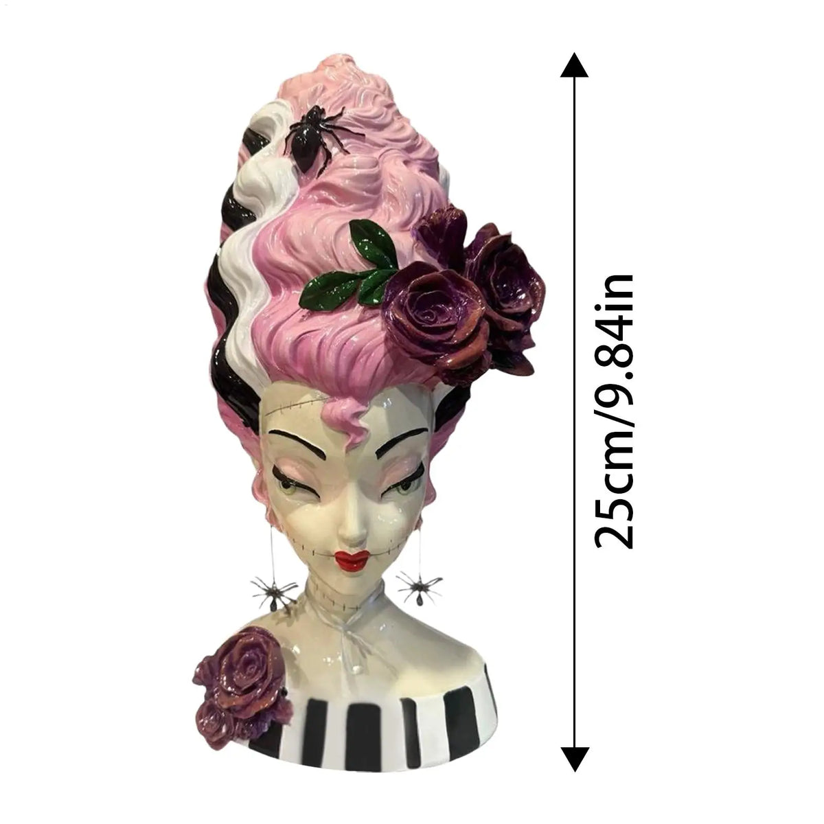Gothic Bridal Bust Figurine – Halloween Desk & Shelf Decor Gothic Bust Figurine Qme