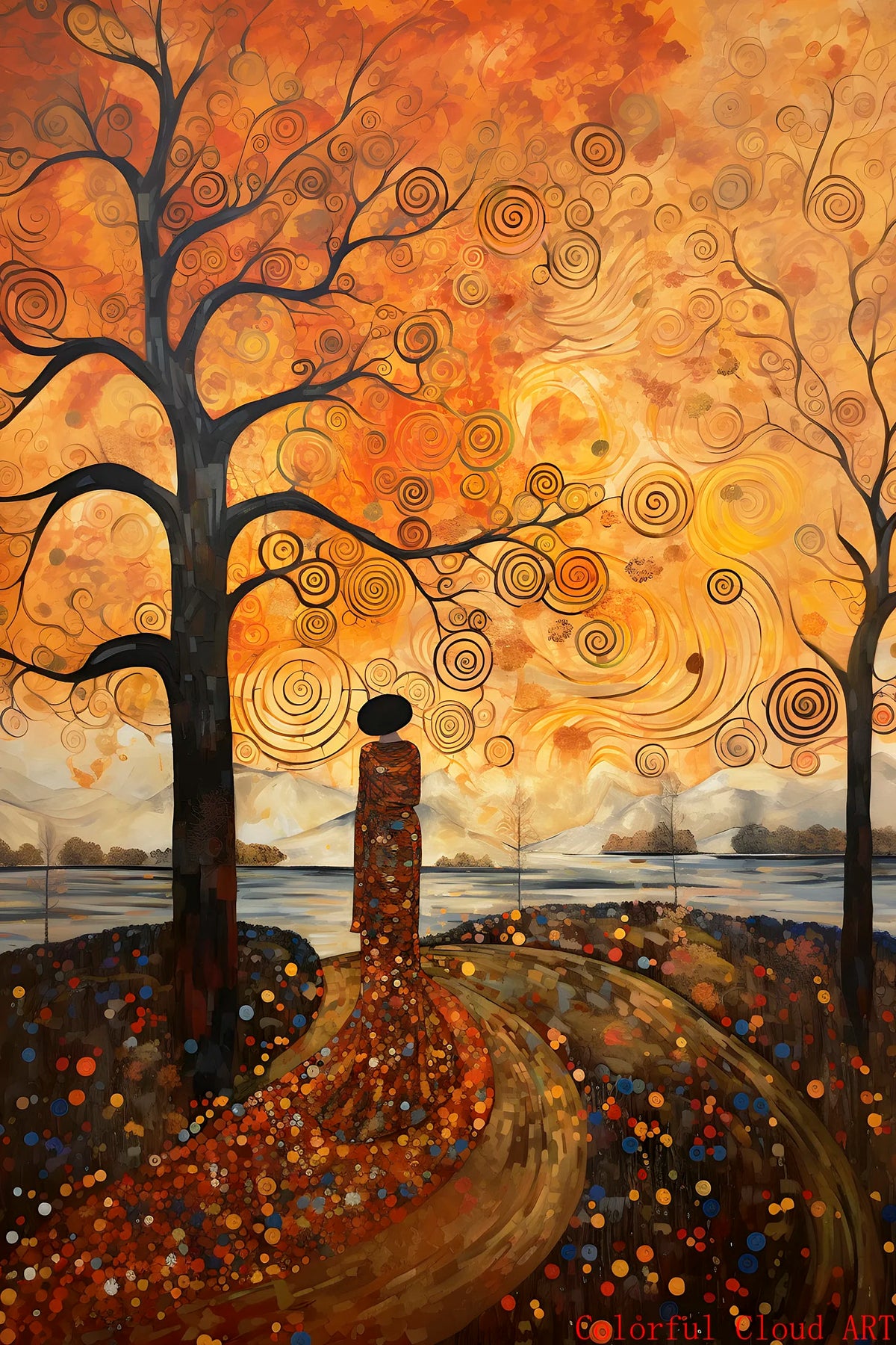 Gustav Klimt Tree of Life Canvas Art Print | Floral Wall Décor Canvas Art Print Qst 9 20x30cm Unframed