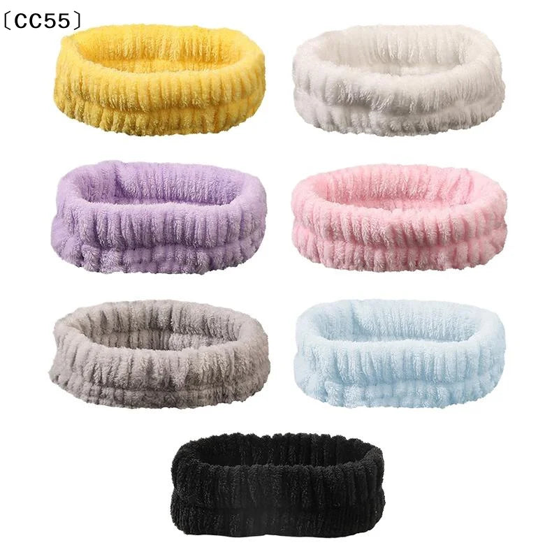 Women's Soft Coral Fleece Headband for Washing Face & Makeup Hair Headband Qst