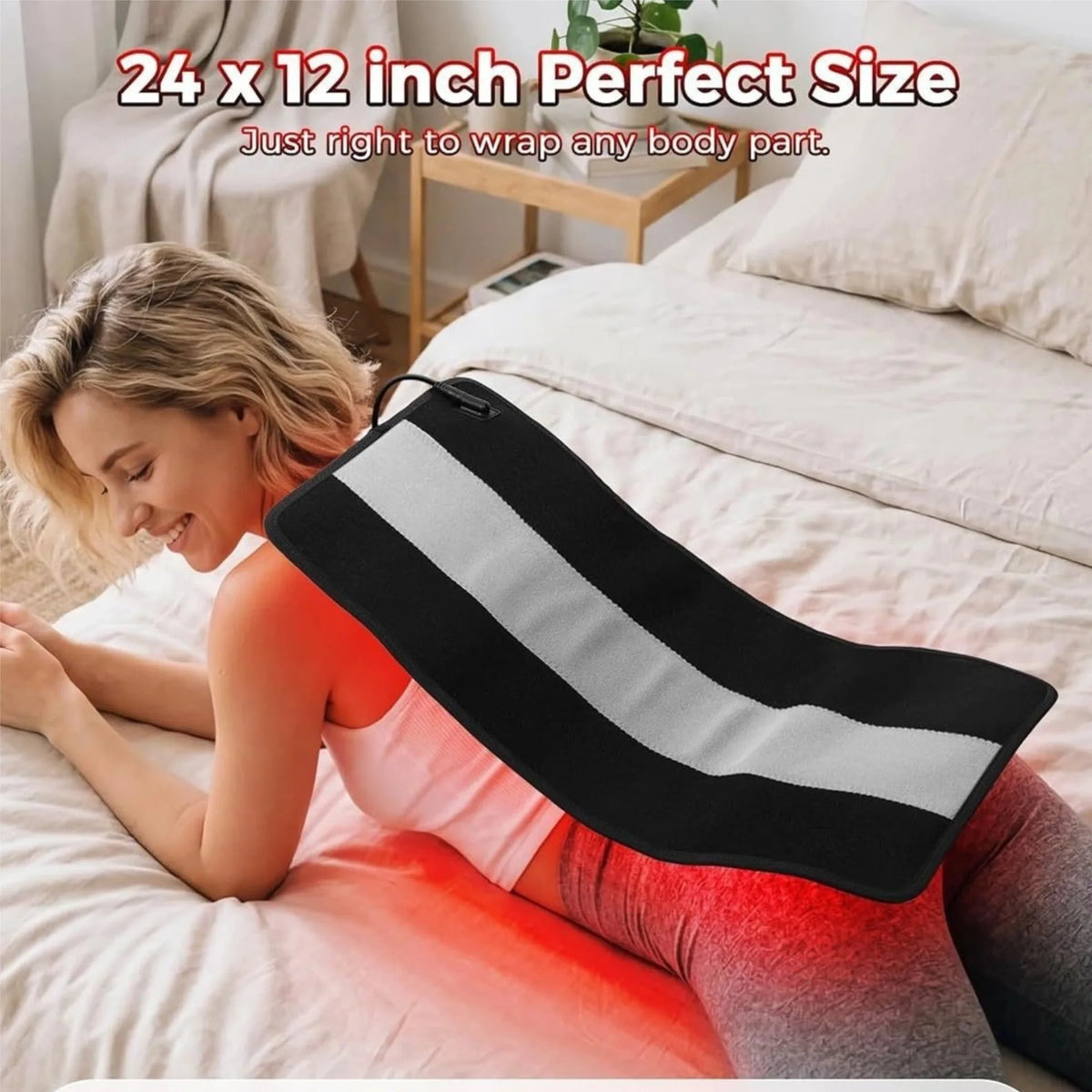242 LED Red & Infrared Light Therapy Wrap – 660nm 850nm Pad Red Light Therapy Wrap Qst