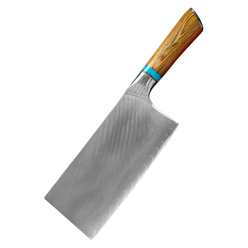67-Layer VG10 Damascus Steel Kitchen Knife Set – Wood Handle Damascus Knife Set Qst Kitchen knife