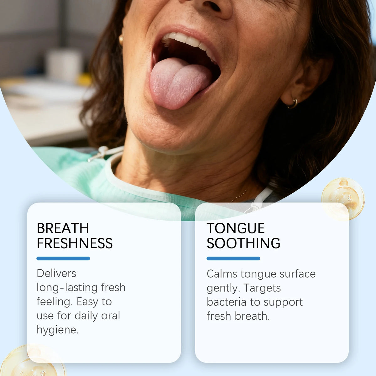 Oralhoe Tongue Cleansing Gel & Scraper Set | Fresh Breath Tongue Cleansing Gel Qst