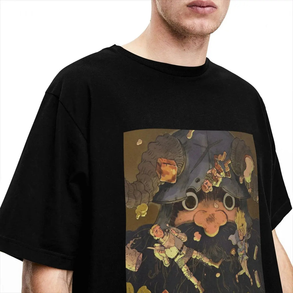 Senshi Dungeon Meshi Anime T-Shirt | 100% Cotton Graphic Tee Anime Graphic Tee Qst