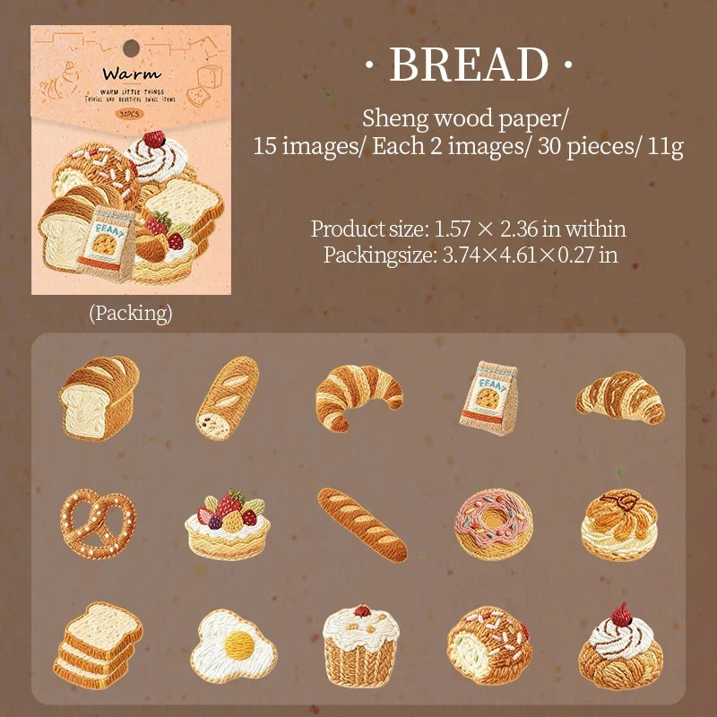 Embroidery Trinkets Sticker Pack | Decorative Stickers for Crafts Decorative Sticker Pack Qme F