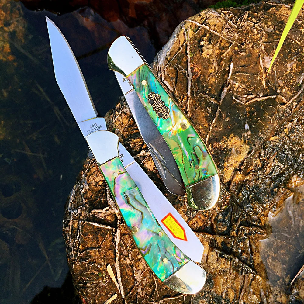 Watchman Slip Joint Folding Pocket Knife – Green Resin Handle Folding Pocket Knife Qst
