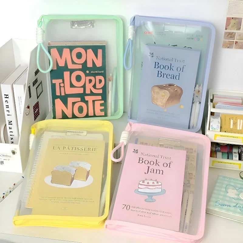 Portable File Folder Organizer Bag – Transparent Zipper Case File Organizer Bag Qme