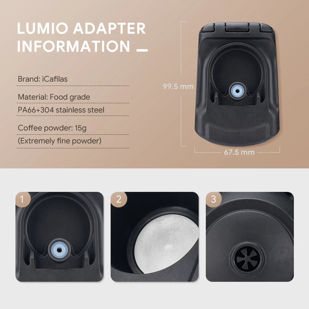Reusable Coffee Capsule Adapter for Dolce Gusto Lumio DG325 Coffee Capsule Adapter Qst