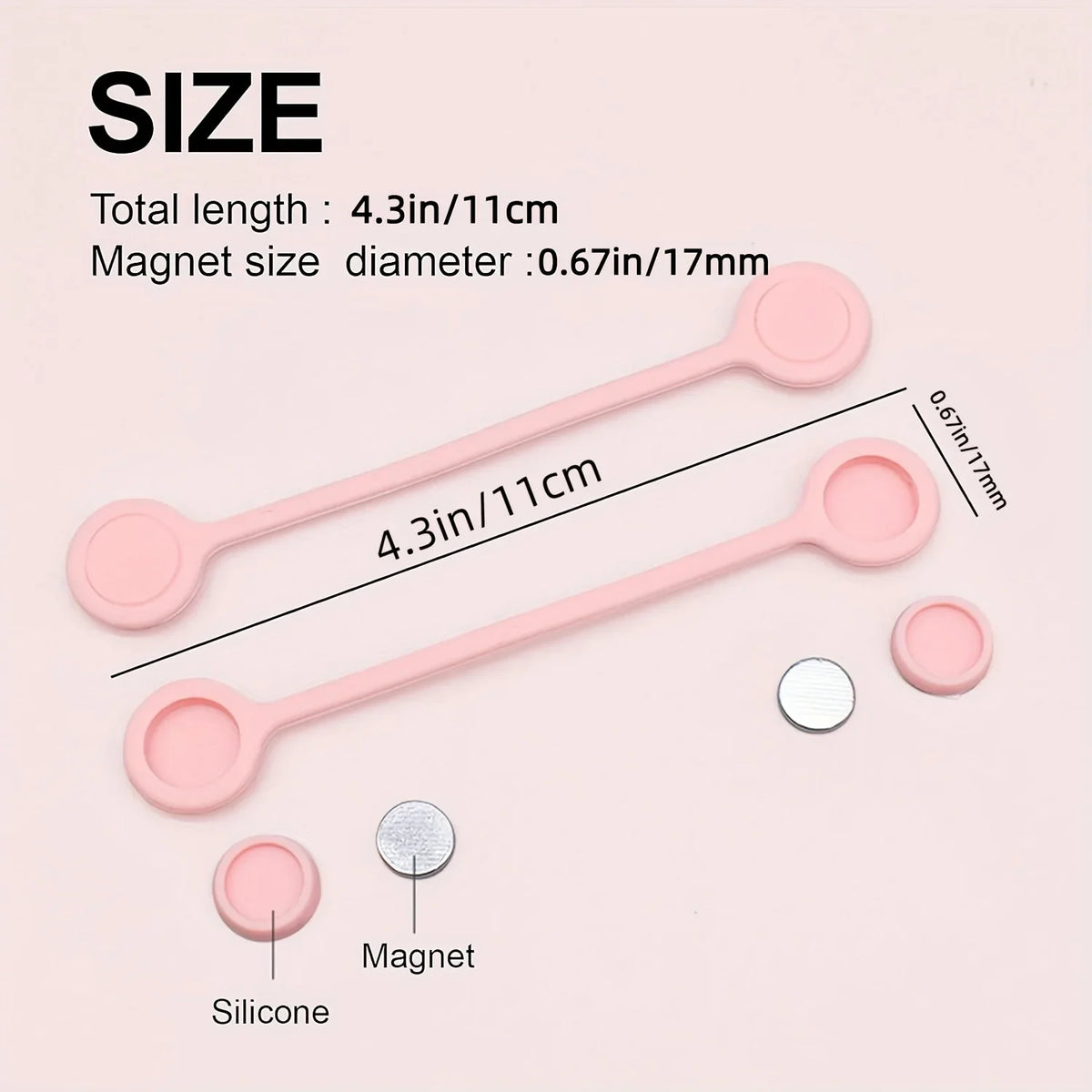 10 Magnetic Reusable Cable Ties – USB & Headphone Organizer Cable Organizer Ties Qme