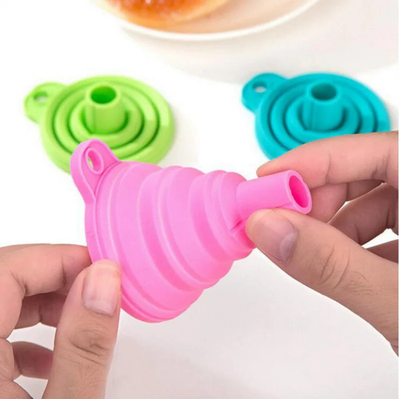 Food Grade Silicone Folding Funnel – Portable & Multi-Purpose Silicone Kitchen Funnel Qme