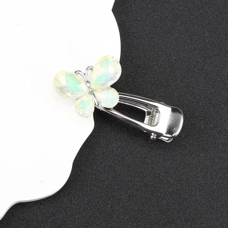 Y2K Pink Rhinestone Butterfly Bow Hair Clips – Korean Barrettes Hair Clip Barrette Qst A6