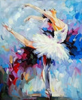 Abstract Ballet Dancer Canvas Wall Art Print | Modern Home Décor Canvas Wall Art Qst 19 20x30cm Unframed