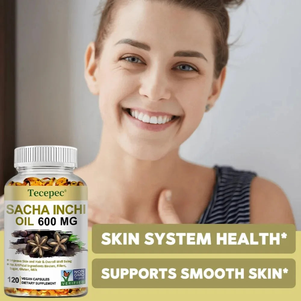 Sacha Inchi Oil Supplement – Brain, Joint & Immune Support Oil Supplement Capsules Qst