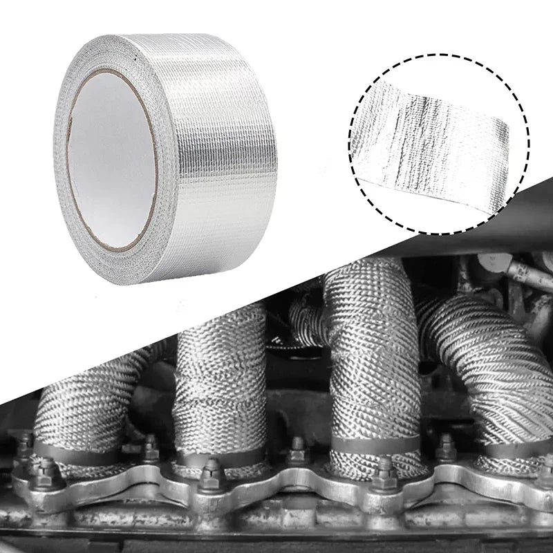 10m Aluminum Foil Tape – Heat Resistant HVAC Insulation Tape Insulation Foil Tape Qme