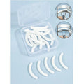 Eyelash Curler Silicone Replacement Pads & Clear Storage Box Eyelash Curler Accessory Qme white