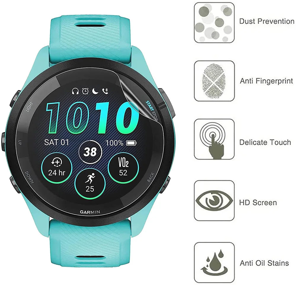 Hydrogel Screen Protector Film – Garmin Forerunner 965 955 265 255 Watch Screen Protector Qme