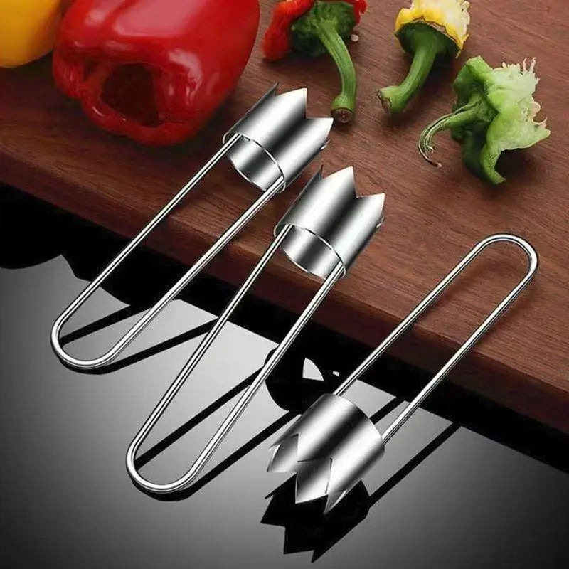 Stainless Steel Fruit Vegetable Corer & Pepper Seed Remover Fruit & Vegetable Corer Qme