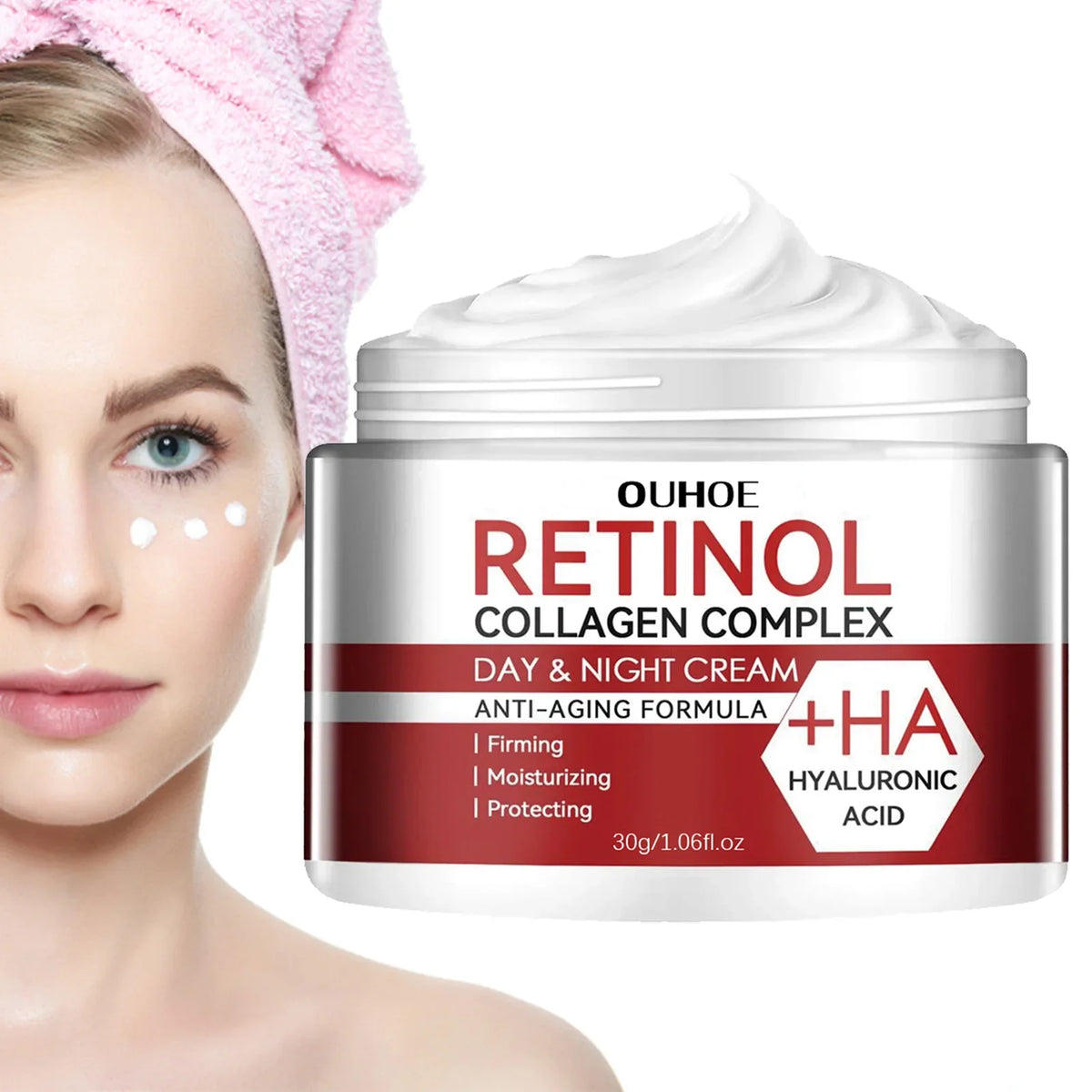 Retinol Face Moisturizer Cream – Anti-Wrinkle & Pore Minimizing Retinol Face Cream Qme