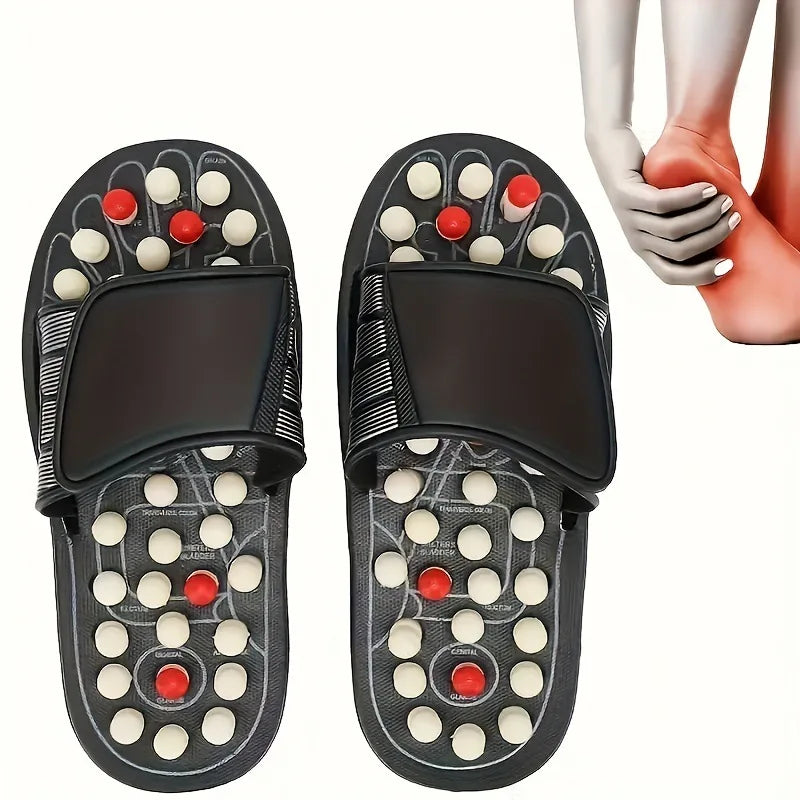 Acupoint Rotating Massage Slippers – Unisex Foot Massage Shoes Foot Massage Slippers Qst