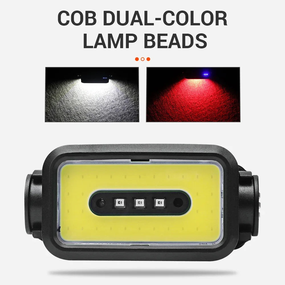 BORUiT K352 500LM COB LED Headlamp – Motion Sensor Type-C LED Headlamp Qst