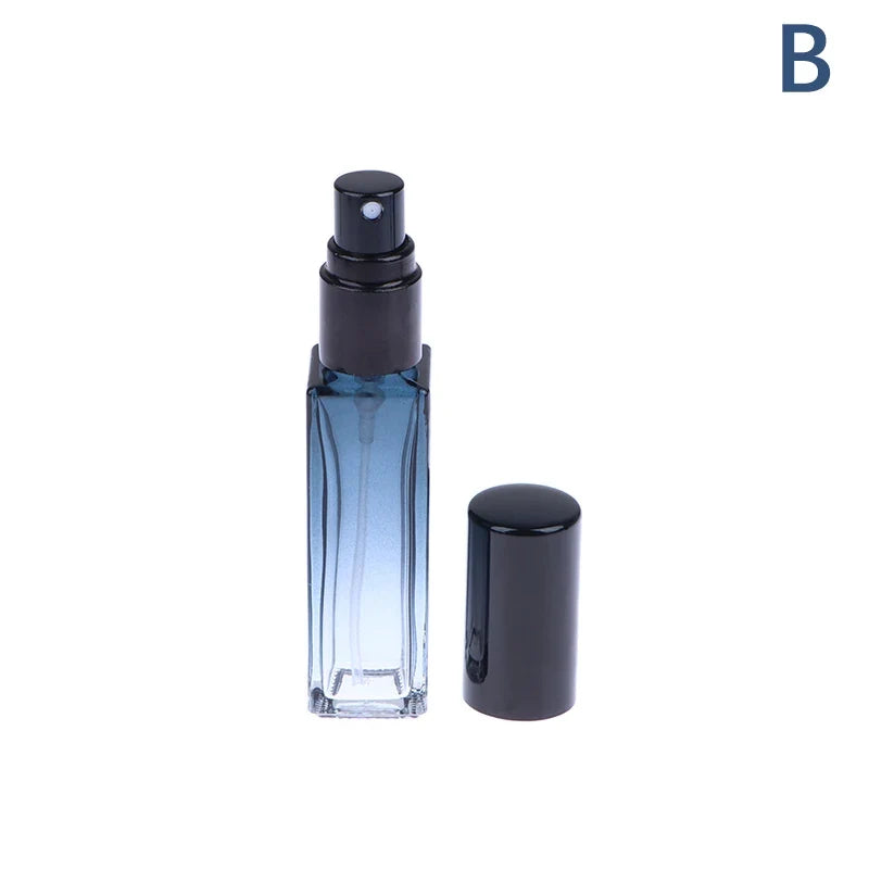 Gradient Blue Glass Perfume Atomizer Spray Bottle | Travel Size Perfume Spray Atomizer Qme B