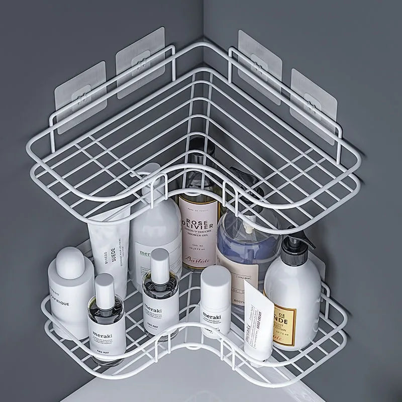 No Drill Wall Mounted Iron Corner Shower Caddy Shelf Corner Shower Caddy Qme