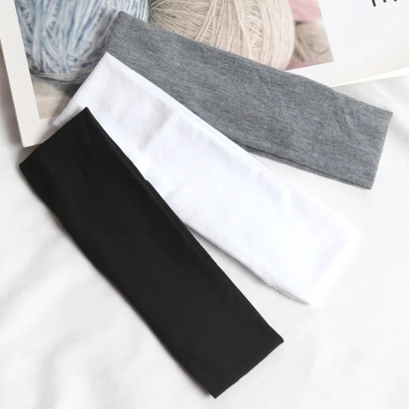 3-Pack Elastic Sport Sweatband Headbands for Men & Women Sport Headband Set Qme A1
