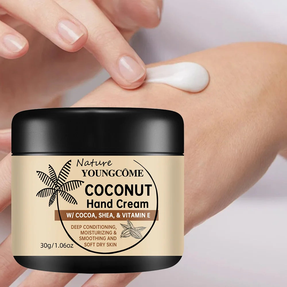 YOUNGCOME Coconut Oil Hand Cream – Moisturizing & Anti-Aging Hand Cream Qst