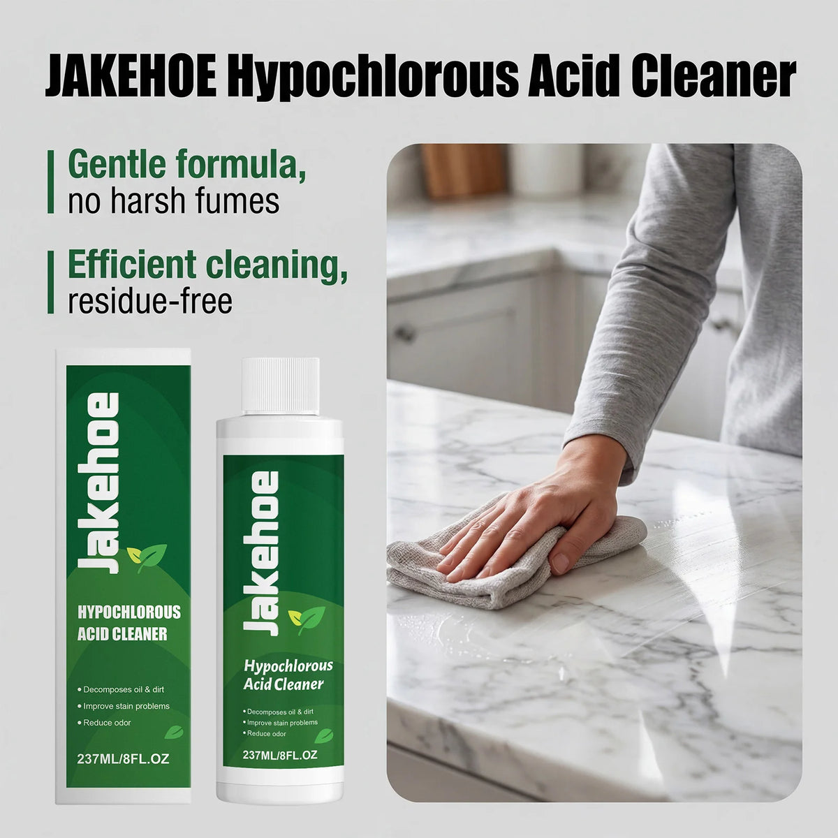 JAKEHOE 237ml Multipurpose No-Rinse Gel Cleaner – Restores Gloss Multipurpose Cleaner Qst