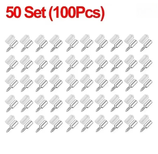 Self-Tapping Shelf Support Pegs – Stainless Steel Bracket Set Shelf Support Pegs Qme 50Set (100PCS)