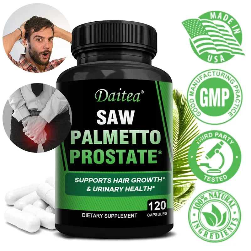 Saw Palmetto Capsules – Prostate & Hair Support Supplement Herbal Supplement Qst