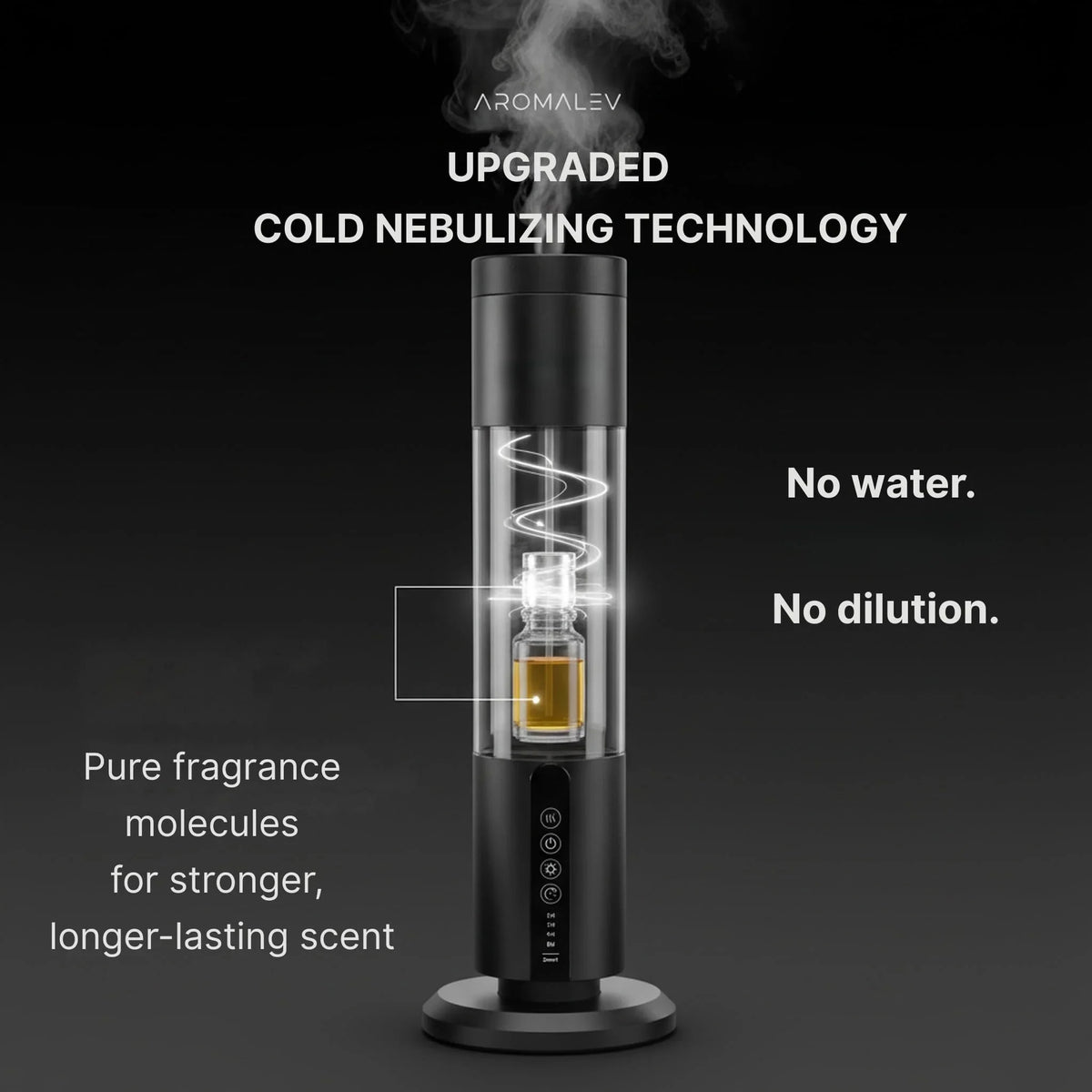 PDQ Waterless Essential Oil Diffuser – Bluetooth Cold Air Scent Machine Essential Oil Diffuser Qst