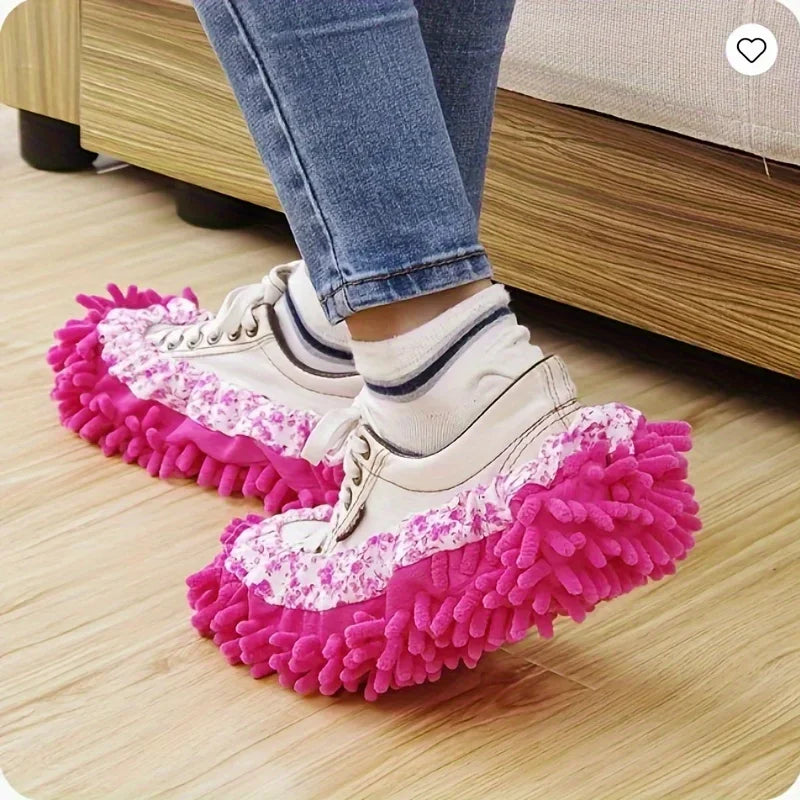 Microfiber Floor Dusting Slippers – Hands-Free Cleaning Floor Dusting Slippers Qme