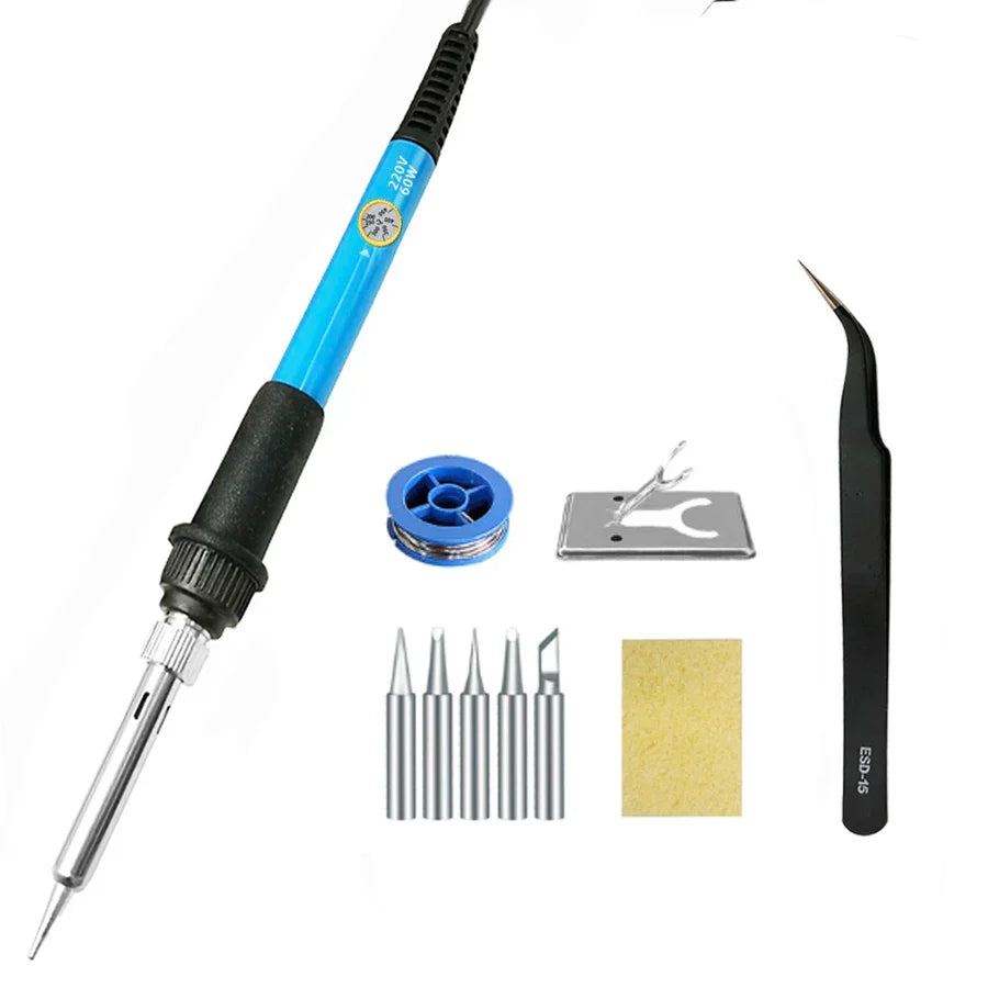 60W Portable Electric Soldering Iron – Adjustable 200–450°C Electric Soldering Iron Qme