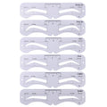 6-Pack Reusable Eyebrow Stencils – Grooming Shaper Templates Eyebrow Stencil Set Qme L