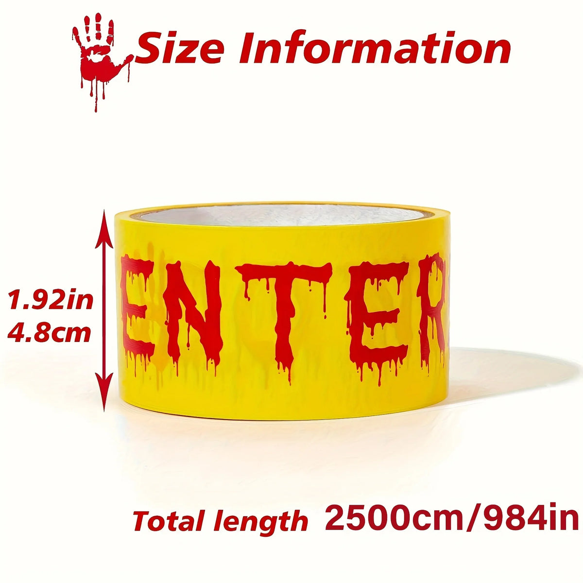 Halloween Warning Tape 1.9" x 82 Ft Indoor Outdoor Decor Halloween Decoration Tape Qme